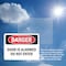 Signmission Door Is Alarmed Do Not Enter Danger Sign, Plastic, 14in W x 10in L, 2PK OS-2PACK-DS-P-1014-L-2145 - alternate 2